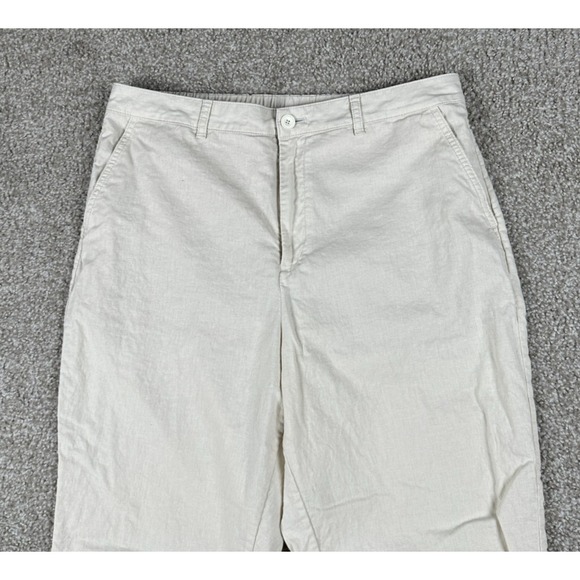 Uniqlo Pants Mens XL Beige Linen Blend Casual Relaxed Fit Lightweight *34x28 - Picture 4 of 10